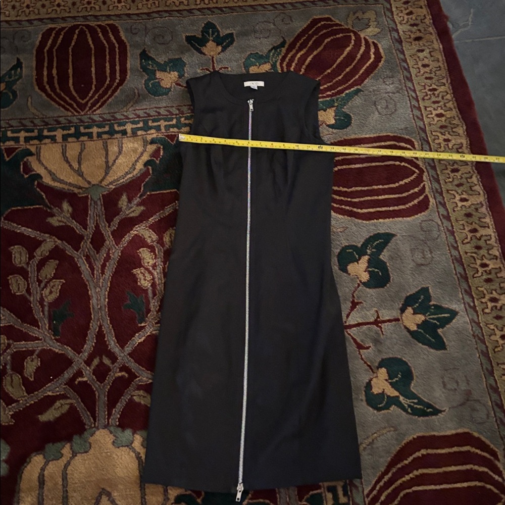Cache Black Fitted Full Length Zip Up Cocktail Dr… - image 4